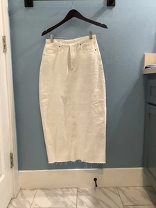 Cotton On white denim maxi skirt 2 - Picture 1 of 11