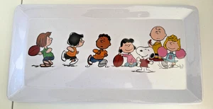 PEANUTS Gang Playing Football 14" Bamboo Serving Tray Platter Football Theme NEW - Picture 1 of 4