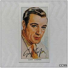 Player Film Stars 3rd Series #8 Gary Cooper Repro Cigarette Card (CC99)