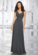 Bridesmaid dresses by Mori Lee style 21544 size 12 ( Colour called Charcoal)
