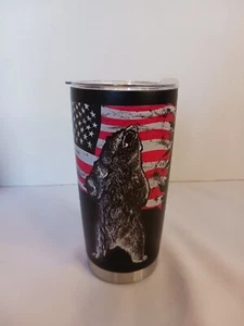 Dad Bod . Stainless Steel Tumbler Coffee Cup USA Flag Bear New Lid Straw Cleaner - Picture 1 of 4