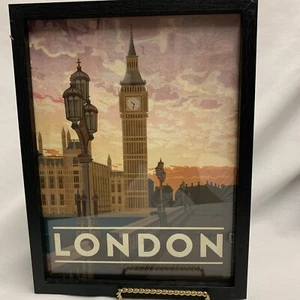 Framed Vintage London, England Travel Poster 8.5” X 11” - Picture 1 of 5