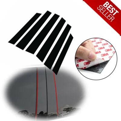 Juego de 6 postes de pilar negros para Honda CRV CR-V 2007-2011 kit de cubiertas de embellecedores de puertas Foto 1 de 4