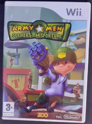WII GAME: ARMY MEN, SOLDIERS OF MISFORTUNE / INC. MANUAL, 2009 - VERY GOOD COND. - Image 1 of 4