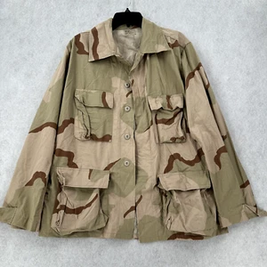 US Army Desert Camo Jacket Mens MEDIUM BDU Shirt Combat Tactical Coat Rutter-Rex - Picture 1 of 10