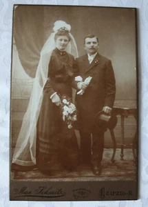 TARJETA FOTOGRÁFICA - BODA - Par, ropa negra, Schmitz/Leipzig - Imagen 1 de 2