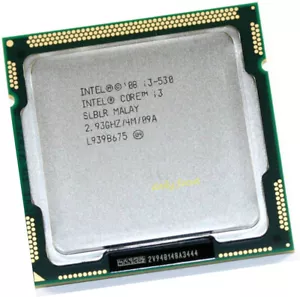 Intel Core i3-530 2.93 GHz LGA1156 2 cores 4 threads SLBX7 CPU Processor 4 MB - Picture 1 of 4