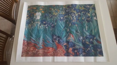 НАСТЕННЫЙ ХУДОЖЕСТВЕННЫЙ ПЛАКАТ С ИРИСАМИ ВИНСЕНТ ВАН ГОГ БЕЗ РАМОК  - Изображение 1 из 3