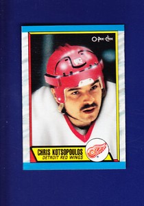 Chris Kotsopoulos 1989-90 O-PEE-CHEE OPC Hockey #279 (MINT) Detroit Red Wings