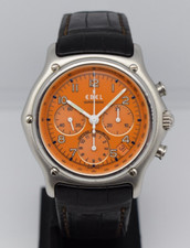 RARE Ebel Le Modulor 1911 Chronograph Automatic Orange Dial E9137240