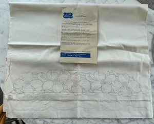 Bucilla- Vintage Tubing Pillow Cases Cutwork Embroidery- 2 Cases #8721 NOS - Picture 1 of 6