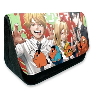 Chainsaw Man Anime Federtasche Stiftetui Schlamper Etui Pencil case canvas Black - Picture 1 of 5
