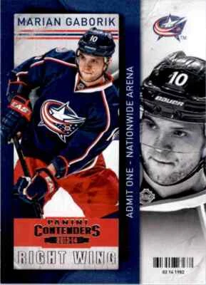 2013  Panini Contenders #83 Marian Gaborik Columbus Blue Jackets Hockey Card - Image 1 of 2