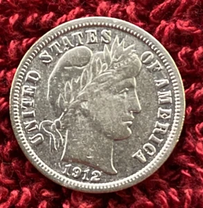 1912-P U.S. Barber Dime Very Fine Details "123 years old"!!! (c206) - Picture 1 of 4