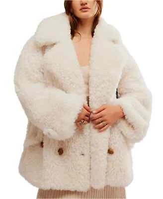 NWT   Free People Sophie Faux Fur Peacoat Size  M - Image 1 of 4