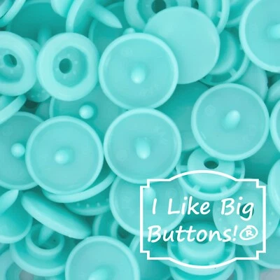 KAM Plastic Snaps: G96 BG Mirror Blue-Size 20/T5-No Sew Snap Buttons DIY Sewing - Image 1 of 4