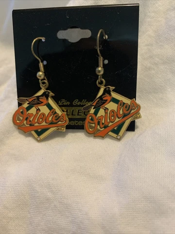 BALTIMORE ORIOLES  PETER DAVID COLLECTIBLE MLB BASEBALL TEAM LOGO EARRINGS NEW Cover