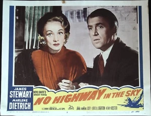 No Highway in the Sky Lobby Card #2 1951 James Stewart, Marlene Dietrich! - Bild 1 von 1