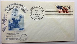 1959 US FDC COVER DETROIT MICHIGAN SIGNED BY POSTMASTER - Picture 1 of 2
