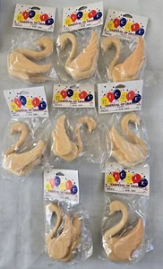 Lote de 8 CISNES DE MADERA para Pintura 3" Vintage Nicole Carnaval Artesanías Nuevo de Lote Antiguo Sellado - Imagen 1 de 4