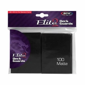 100 BCW Deck Guards Black Anti Glare for 2.5" x 3.5" Game Cards - Picture 1 of 3
