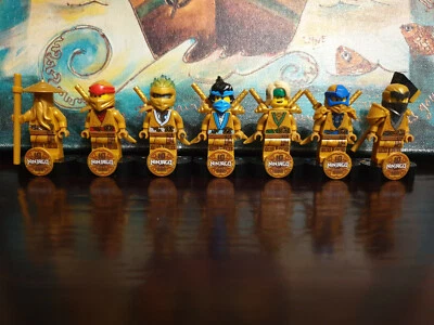 Lego 10th Ninjago anniversary minifigures (zane,nya,cole,wu,lloyd,jay,kai) - Image 1 of 2