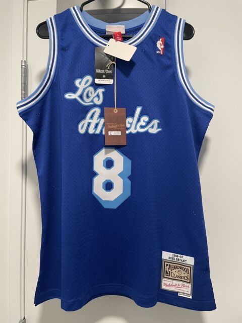 Nike KOBE BRYANT #8 Los Angeles LA Lakers Blue HWC Script Jersey