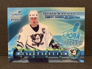 1999-00 Pacific Aurora Styrotechs Paul Kariya #1 Hockey Card NHL Mighty Ducks!