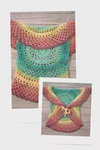 Gehäkelte Handarbeit Baby Boho Trägertop Mandala Kreis Kleinkind 2T 3T Regenbogen Neu - Bild 1 von 3