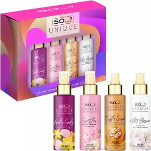 So…? Unique Grande Womens Mini Mist Gift Set, Body Mist Fragrance Spray 4x50ml - Picture 1 of 12