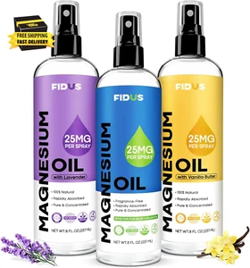 100% Pure Magnesium Oil Spray - Big 8 Fl Oz Topical Magnesium Chloride for Feet, - Picture 1 of 6