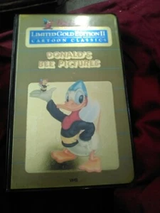 Donald’s Bee Pictures VHS Rare Walt Disney Gold Edition Clamshell Duck Cartoon - Imagen 1 de 2