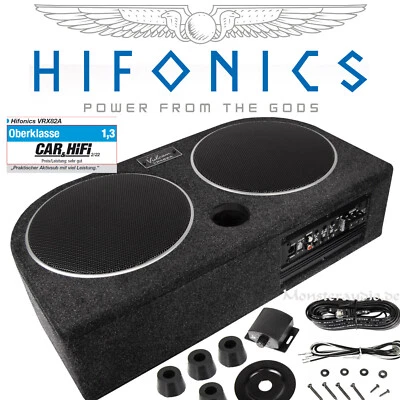 Hifonics VRX82A 400 Watt Subwoofer Reserveradmulde aktiv Aktivsubwoofer 2x20cm - Bild 1 von 4