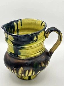 Tie Dye Mug, Pitcher, Creamer, Pottery/ Ceramic Rustic Vintage Mason Jar Coffee. - Picture 1 of 7