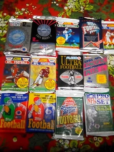 Tarjetas de fútbol americano NFL paquetes de cera lote a granel puntuación, Fleer, Pacific, Ultra Topps NUEVO - Imagen 1 de 1