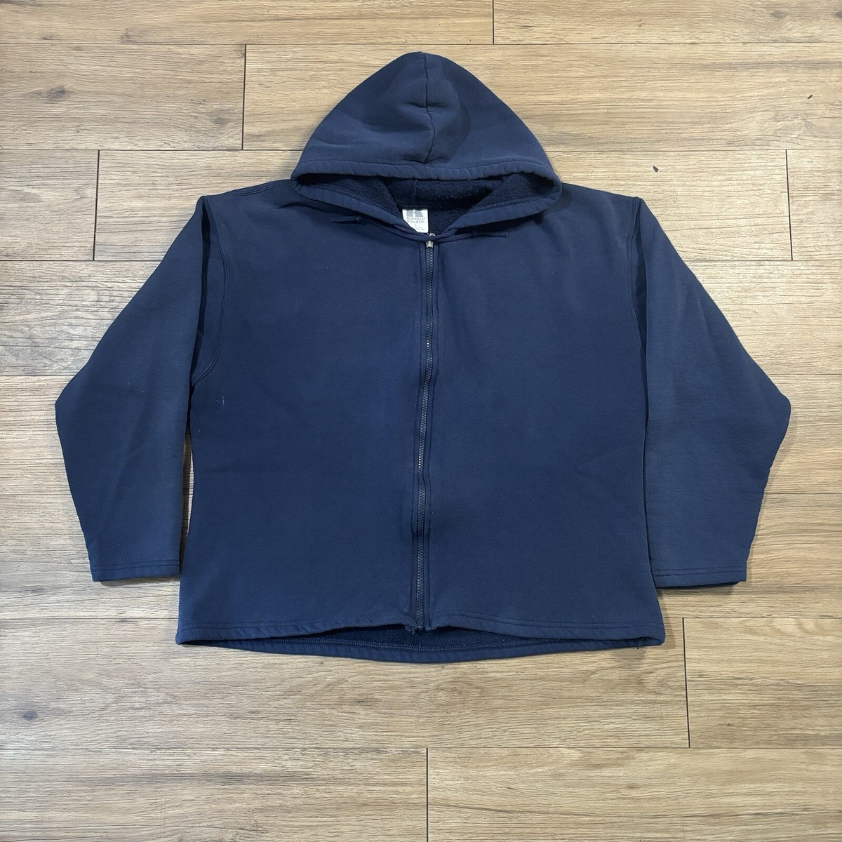 Russell Athletic ジップアップスウェット ネイビー 90s 90s USA製 RUSSELLラッセル 無地 スウェット ジップパーカー 紺