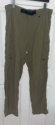BSA Boy Scouts Sz Medium (36x33.5) Nylon Switchback Convertible Green Pants EUC - Image 1 of 4