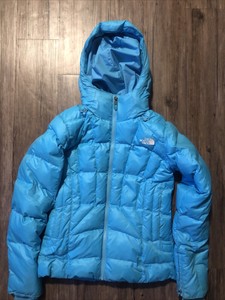 north face light blue puffer