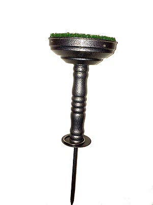 Falconry 8 inches Steel Block Stainless Perch with AstroTurf, Fully Portable - Image 1 of 3