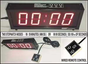 Digital LED Stopwatch - 99 Minutes or 99 Seconds 2.3" High Digits - Picture 1 of 5