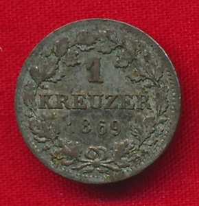 German States - Bavaria 1869 KREUZER .0045 ounces of SILVER! - Picture 1 of 2
