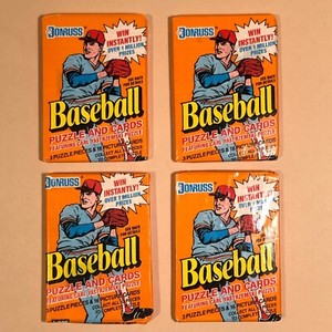 1990 Donruss Baseball Cards, sealed wax packs, 4 Packs (16 cards per pack)