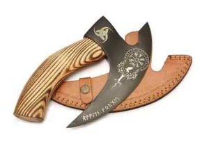 Handmade Viking Pizza Axe - Custom Carbon Steel Hatchet & Tomahawk - Hand Forged - Picture 1 of 8