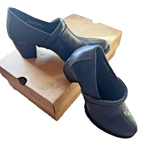 Born Black Women's Shawnna Booties Slip On Shoes 7.5 38.5 Leather Ankle Boots - Picture 1 of 18