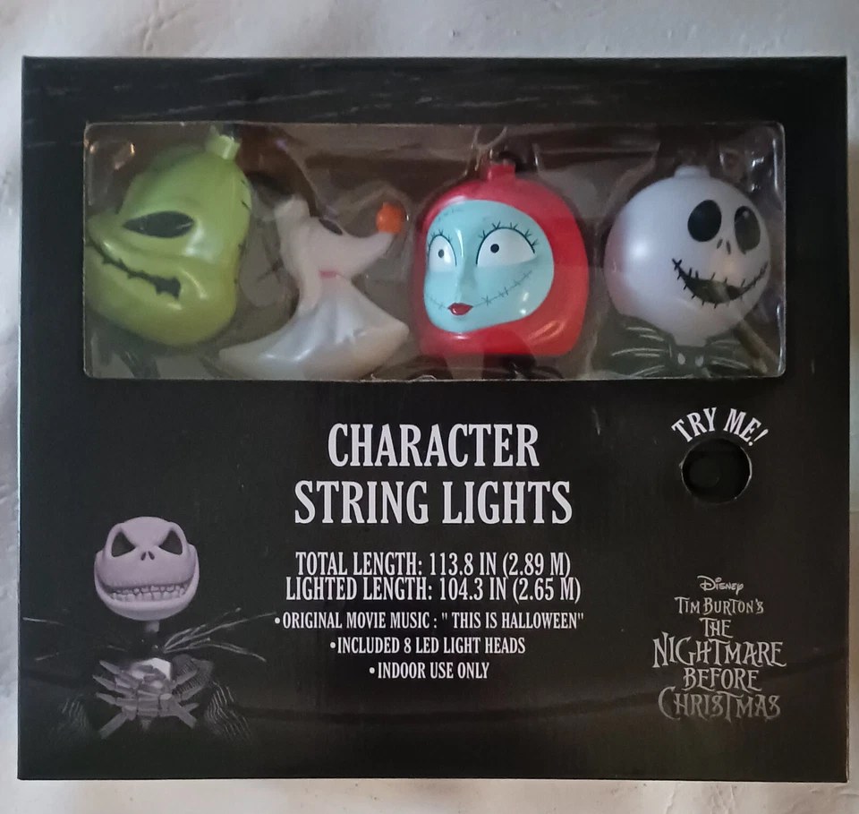 Nightmare Before Christmas Characters String Lights with  Music and Lights Up - Image 1 of 1