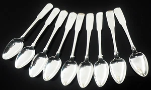 9 Scottish Provincial Silver Teaspoons, Robert Keay of PERTH c.1900 - Picture 1 of 12