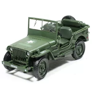 1:18 WWII Tactical Jeep Off-road Military Vehicle Model Car Diecast Collection - Picture 1 of 10