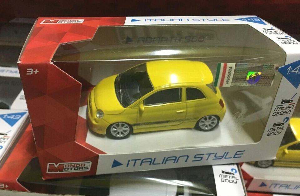FIAT NUOVA 500 ABARTH 595 SS biposto 1/43 MONDO MOTORS ITALIAN COLLECTION metal - Immagine 1 di 1