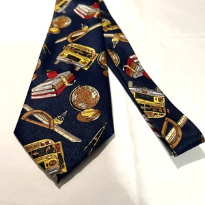 Corbata EMPIRE Escuela Maestro Azul 58" X 3 3/4" Aula Novedad Regalo Academia Preparación - Imagen 1 de 16