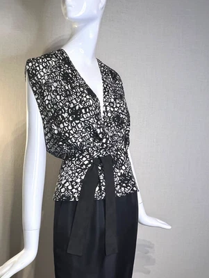 Balenciaga Silk by NICOLAS GHESQUIERE Sleeveless Blouse FR38 M , Vintage 2012 - Photo 1/4